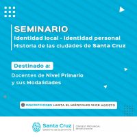 Invitan a participar en el Seminario Identidad local-Identidad personal, historia de las ciudades de Santa Cruz