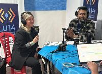 La Ministra Soledad Boggio contando el desarrollo de Viva Barrio - Somos Comunidad para cada rincón de Santa Cruz.