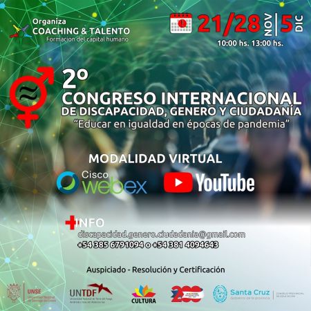 Santa Cruz participará en el IIº Congreso Internacional de Discapacidad, Género y Ciudadanía