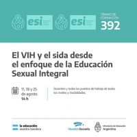 Invitan a participar del Curso “El VIH y el sida desde el enfoque de la Educación Sexual Integral”