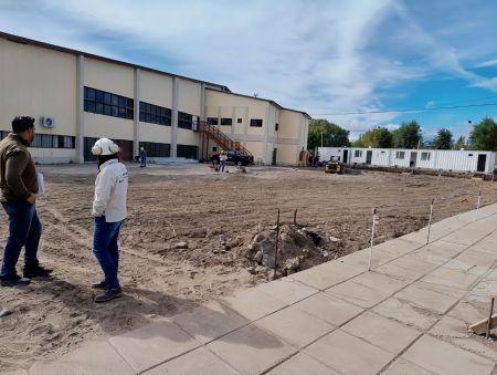 Avanza la construcción del gimnasio de la Escuela N°15 en Los Antiguos