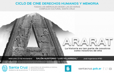 El Ciclo de Cine Derechos Humanos y Memoria proyectará “Ararat” en el Complejo Cultural