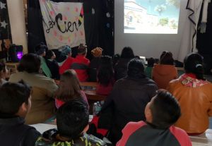Cine infantil durante la jornada “Ahí, con vos, en el barrio”