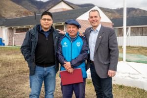 Claudio Vidal y Daniel Álvarez recorrieron la Planta Estable de Lago Roca, El Calafate.
