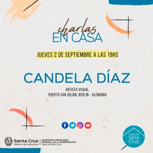 “Charlas en casa”: Candela Díaz expondrá sobre el proceso creativo y sus obras