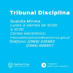 Comunicado del Honorable Tribunal Disciplinario