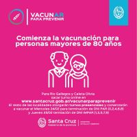 Comienza la vacunación para mayores de 80 años