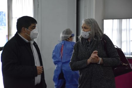 García y Weinzettel estuvieron presentes en el inicio del “Vacunar para Prevenir” en Río Gallegos