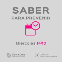 Saber para prevenir Informe epidemiológico miércoles 14 de octubre