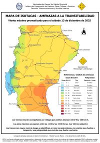 Atención Santa Cruz: hoy se registrarán vientos muy fuertes y hay amenazas en la transitabilidad