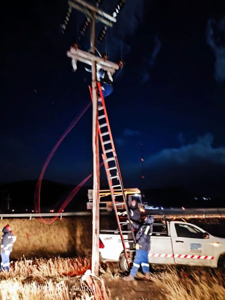 Alerta de servicio eléctrico por fuertes vientos en Santa Cruz