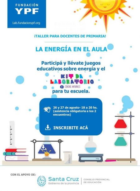 Convocan a docentes y estudiantes de Nivel Primario a participar del Taller “Energía en el aula”