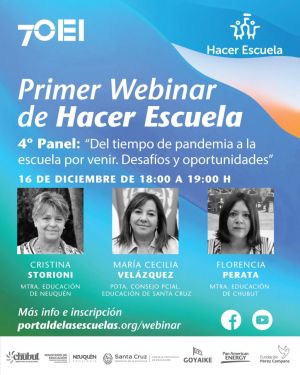 La Presidenta del CPE disertará en el 4° panel del Webinar de &quot;Hacer Escuela&quot;