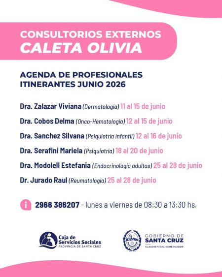 La Caja de Servicios Sociales informó sobre la agenda de consultorios externos en Zona Norte