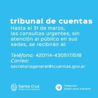 Información de contacto en el Tribunal de Cuentas