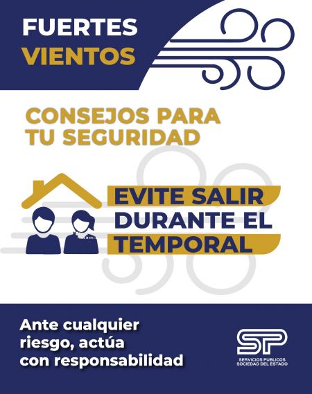 Alerta por fuertes vientos y lluvias: Servicio Públicos emitió recomendaciones