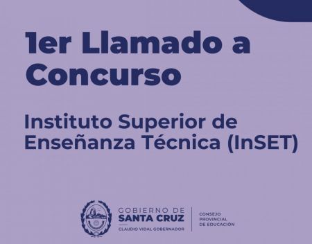 Llaman a concurso para la cobertura de cargos en el InSET