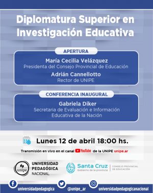 Educación realizará el acto inaugural de la Diplomatura Superior en Investigación Educativa