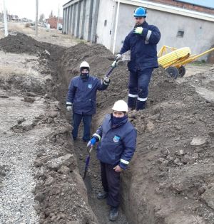 Comenzó la obra de extensión de redes de gas en Puerto Santa Cruz