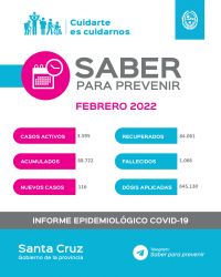 Saber Para Prevenir | Informe Epidemiológico | Sábado 5 de febrero