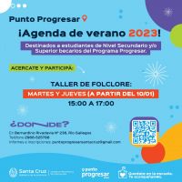 Convocan a participar del Taller de Folclore en la sede del Punto Progresar Río Gallegos