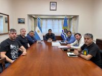 El secretario general de Luz y Fuerza, Darío Machaca, participó de las reuniones con el Gobernador. 