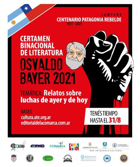 Convocan a participar del Certamen Binacional de Literatura Osvaldo Bayer 2021