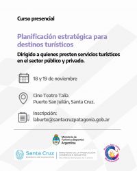 Turismo capacitará en “Planificación Estratégica para Destinos Turísticos”