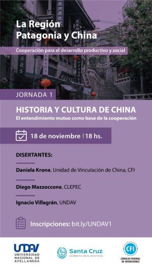 Dictarán el Seminario “Región Patagonia y China: cooperación para el desarrollo productivo y social”