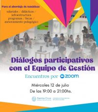 Invitan al quinto encuentro virtual “Diálogos Participativos con el equipo de gestión”