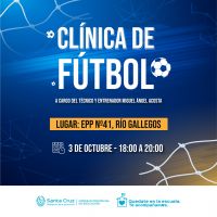 Educación llevará adelante una Clínica de Fútbol en la EPP Nº41