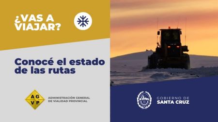 Temporada invernal en Santa Cruz: Conocé el estado de rutas provinciales y nacionales