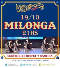 La Escuela Provincial de Danzas realizará una nueva milonga