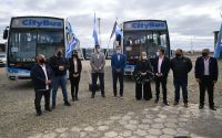 Alicia acompañó la presentación de las unidades de transporte público en Río Gallegos