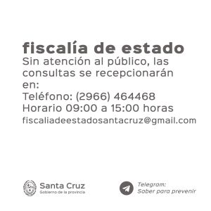 Vías de contacto de la Fiscalía de Estado