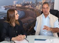Nadia Ricci y Daniel Scioli en reunión por agenda común.