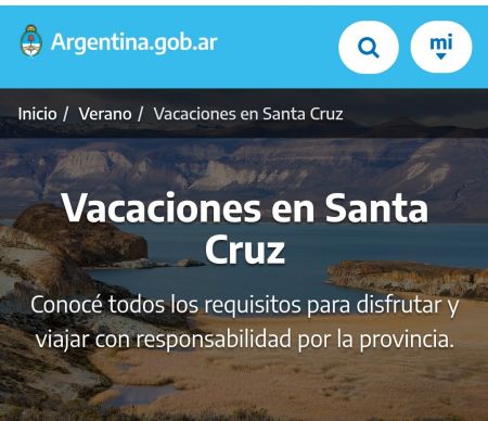 La web “Verano” presenta información de los atractivos turísticos de Santa Cruz