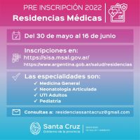 Confirmaron las especialidades que concursarán en las Residencias Medicas 2022