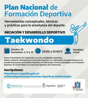 Lanzan curso de iniciación y desarrollo deportivo de taekwondo
