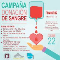 Fomicruz se une a la campaña de donación de sangre