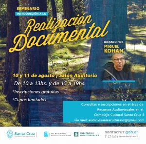 Inscripciones abiertas para Seminario “Introducción a la realización documental”