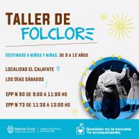 Convocan a participar en talleres de Folclore en El Calafate