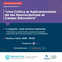 Invitan a participar del Segundo Encuentro del Ciclo de Conversatorios