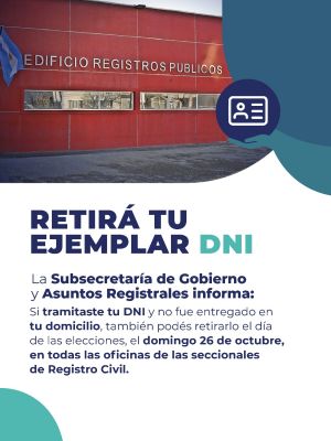 #SantaCruzElige2025: Agilizan la entrega de DNI para las elecciones legislativas