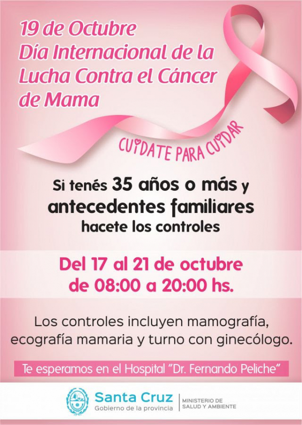 Controles por el día de la lucha contra el cáncer de mama
