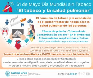 Se concretaran actividades de concientización y prevención por el día mundial sin tabaco