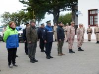 Las fuerzas de seguridad realizaron un homenaje al prefecto Ricardo Soto