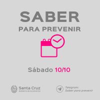 Saber para prevenir Informe epidemiológico sábado 10 de octubre