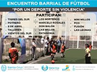 Torneo de fútbol y jornada comunitaria en Caleta Olivia