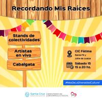 Este sábado se realiza la jornada “Recordando Mis Raíces”